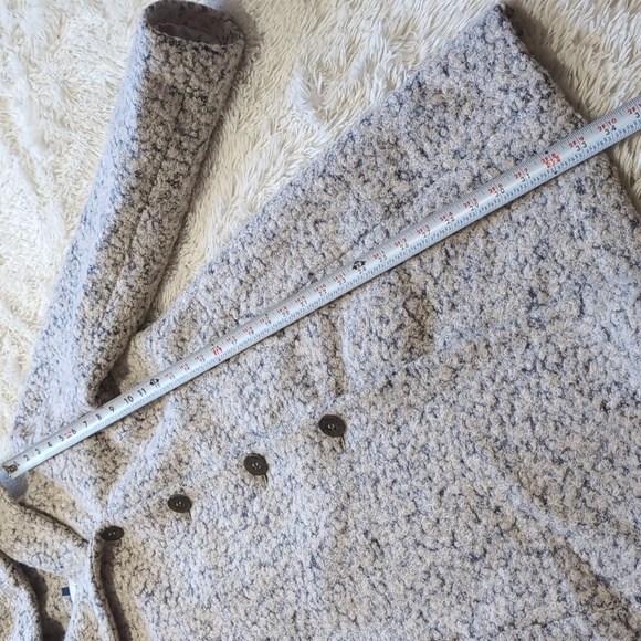 Cole Haan Grey Wool Blend Asymmetrical Walker Long Coat Size 2 - Picture 17 of 17